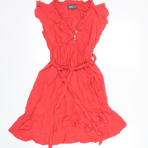 Apricot Womens Red   Shirt Dress  Size S