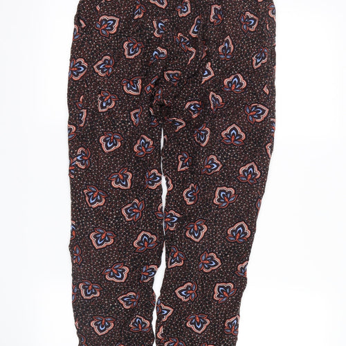 H&M Womens Brown Floral  Bloomer Trousers Size 4
