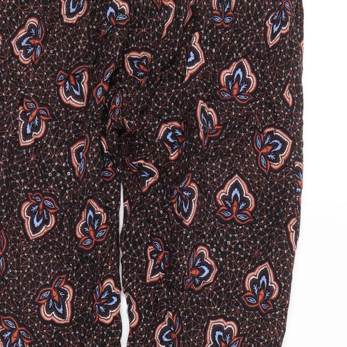 H&M Womens Brown Floral  Bloomer Trousers Size 4