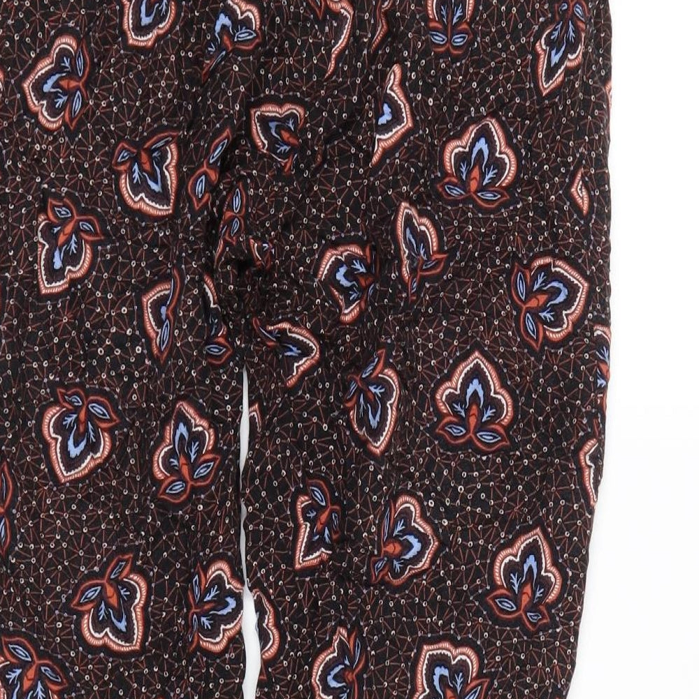 H&M Womens Brown Floral  Bloomer Trousers Size 4