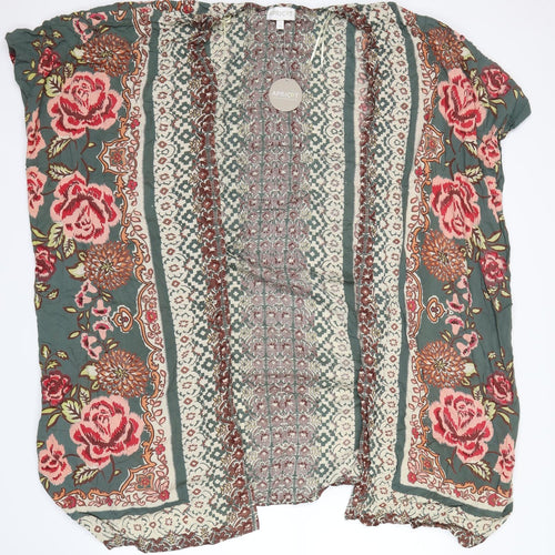 Apricot Womens Green Floral  Kimono Blouse Size M