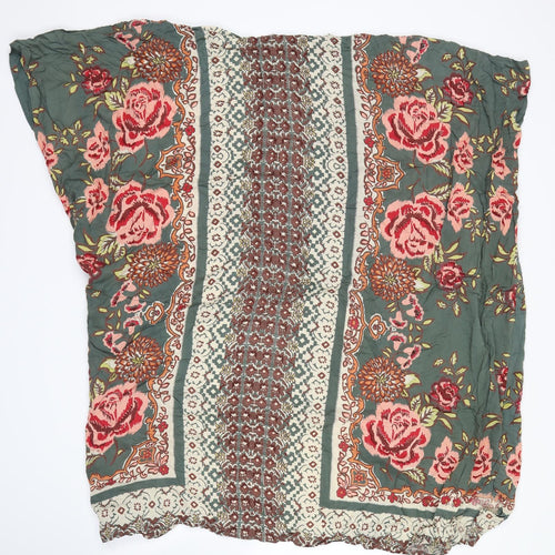 Apricot Womens Green Floral  Kimono Blouse Size M