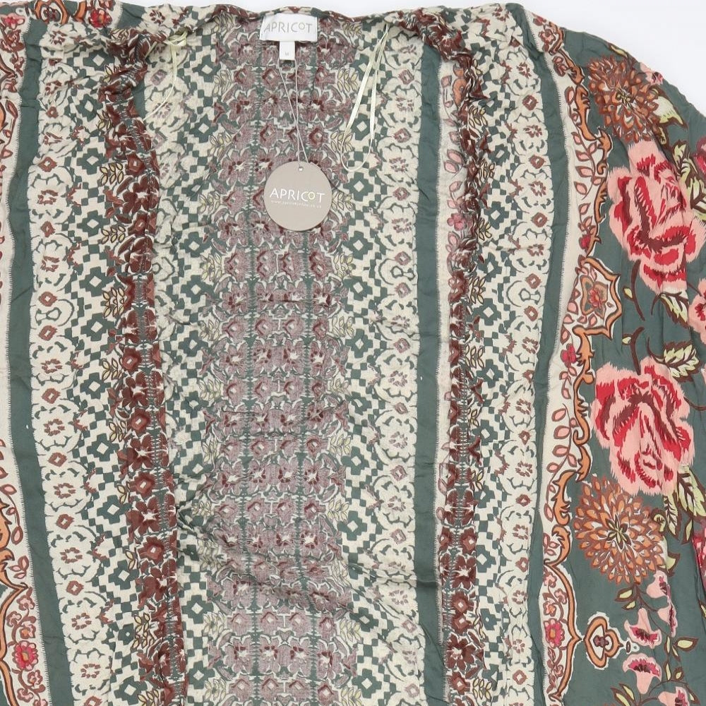 Apricot Womens Green Floral  Kimono Blouse Size M