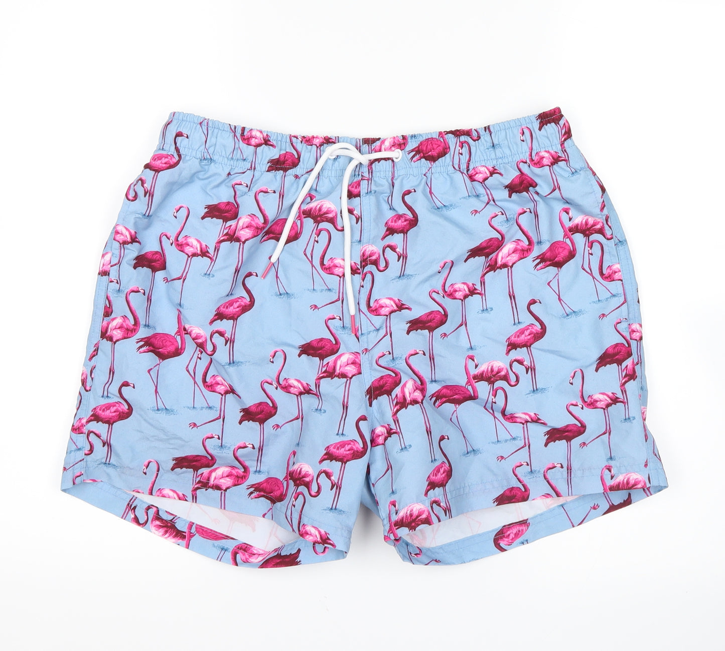 Primark Mens Blue Animal Print Microfibre Athletic Shorts Size M