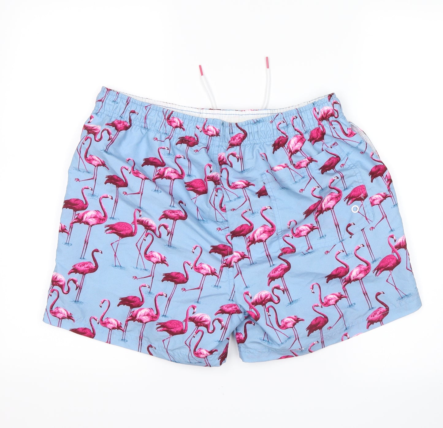 Primark Mens Blue Animal Print Microfibre Athletic Shorts Size M