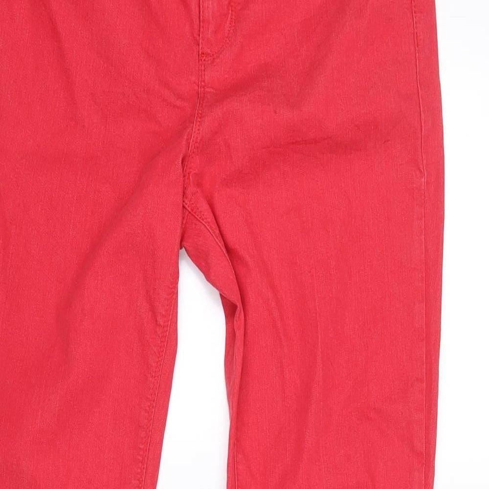 peruna Womens Red   Skinny Jeans Size 12 L32 in