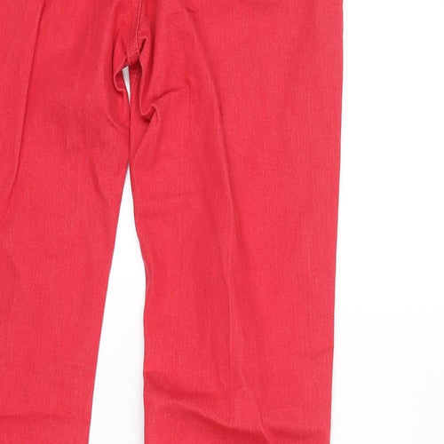 peruna Womens Red   Skinny Jeans Size 12 L32 in