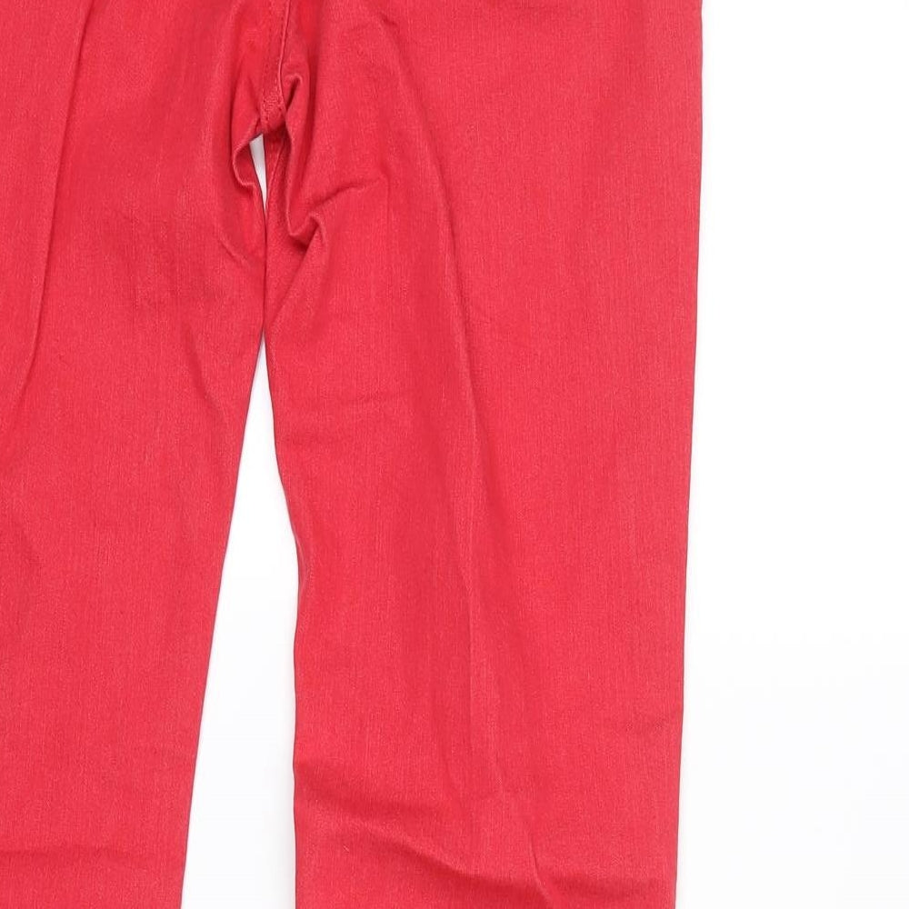 peruna Womens Red   Skinny Jeans Size 12 L32 in