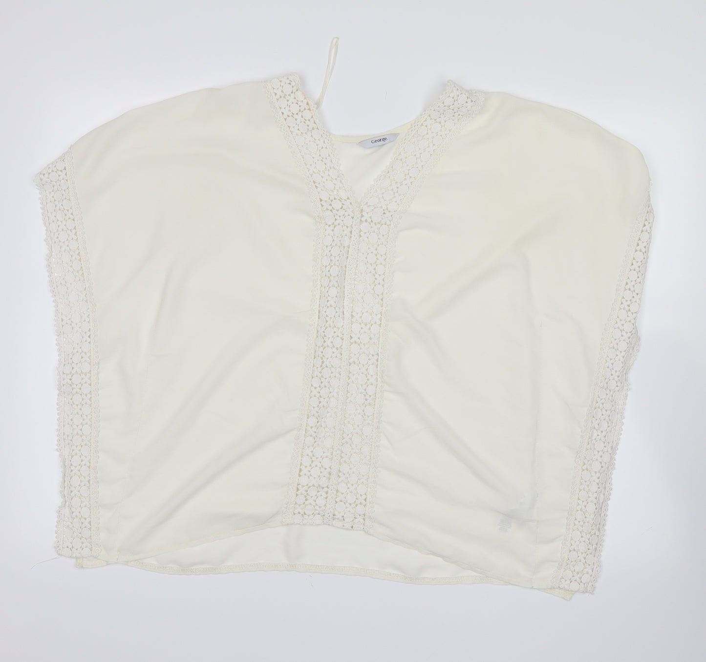 George Womens White   Basic Blouse Size 10