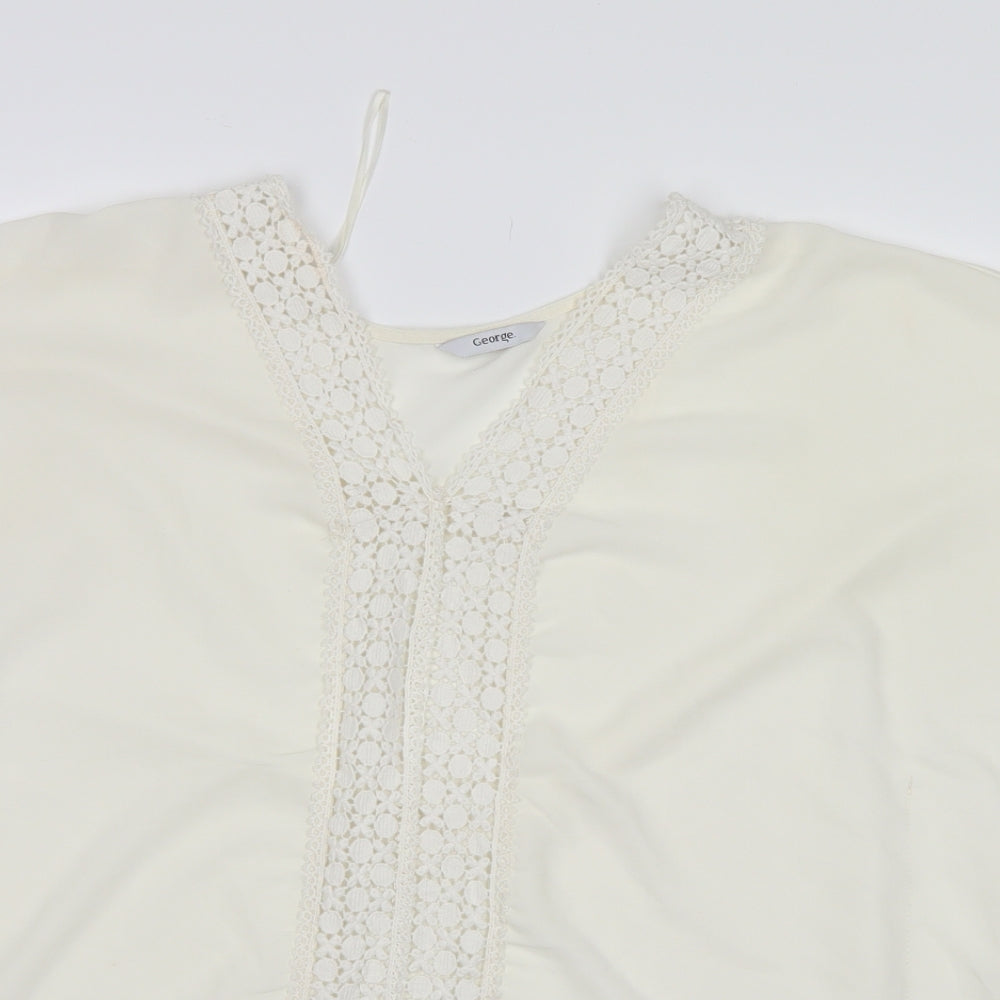 George Womens White   Basic Blouse Size 10