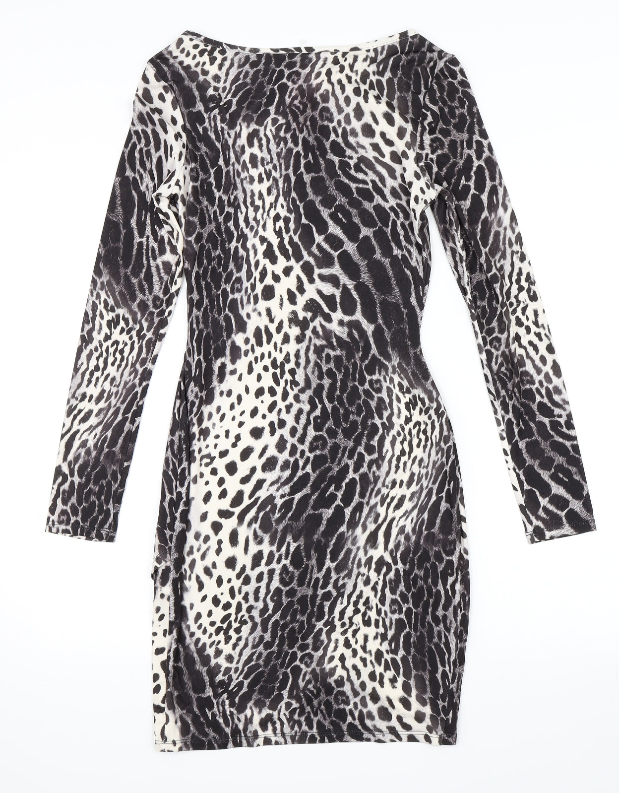 Lipsy Womens Brown Animal Print  Bodycon  Size 10