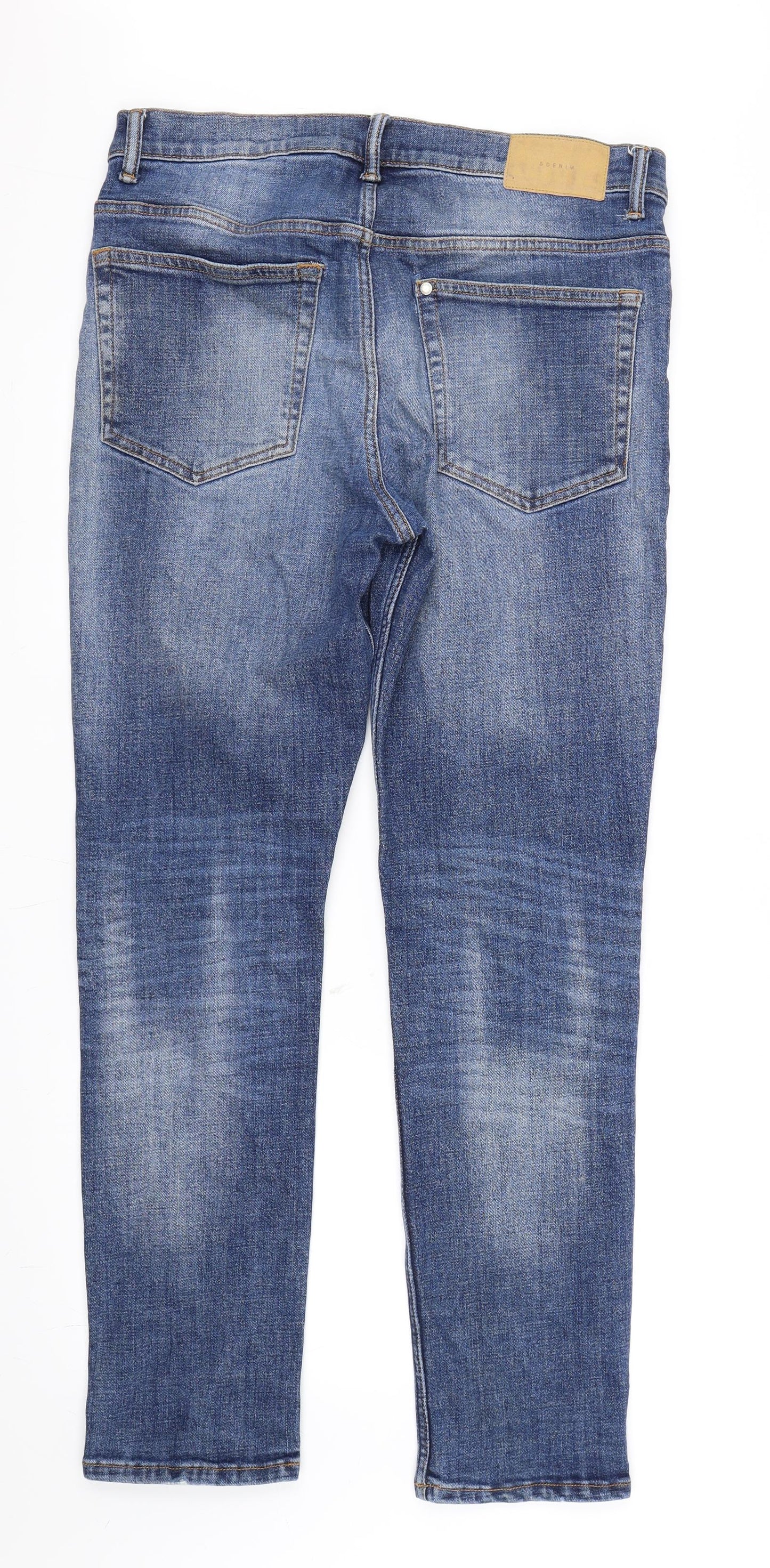 H&M Mens Blue   Straight Jeans Size 34 L29 in