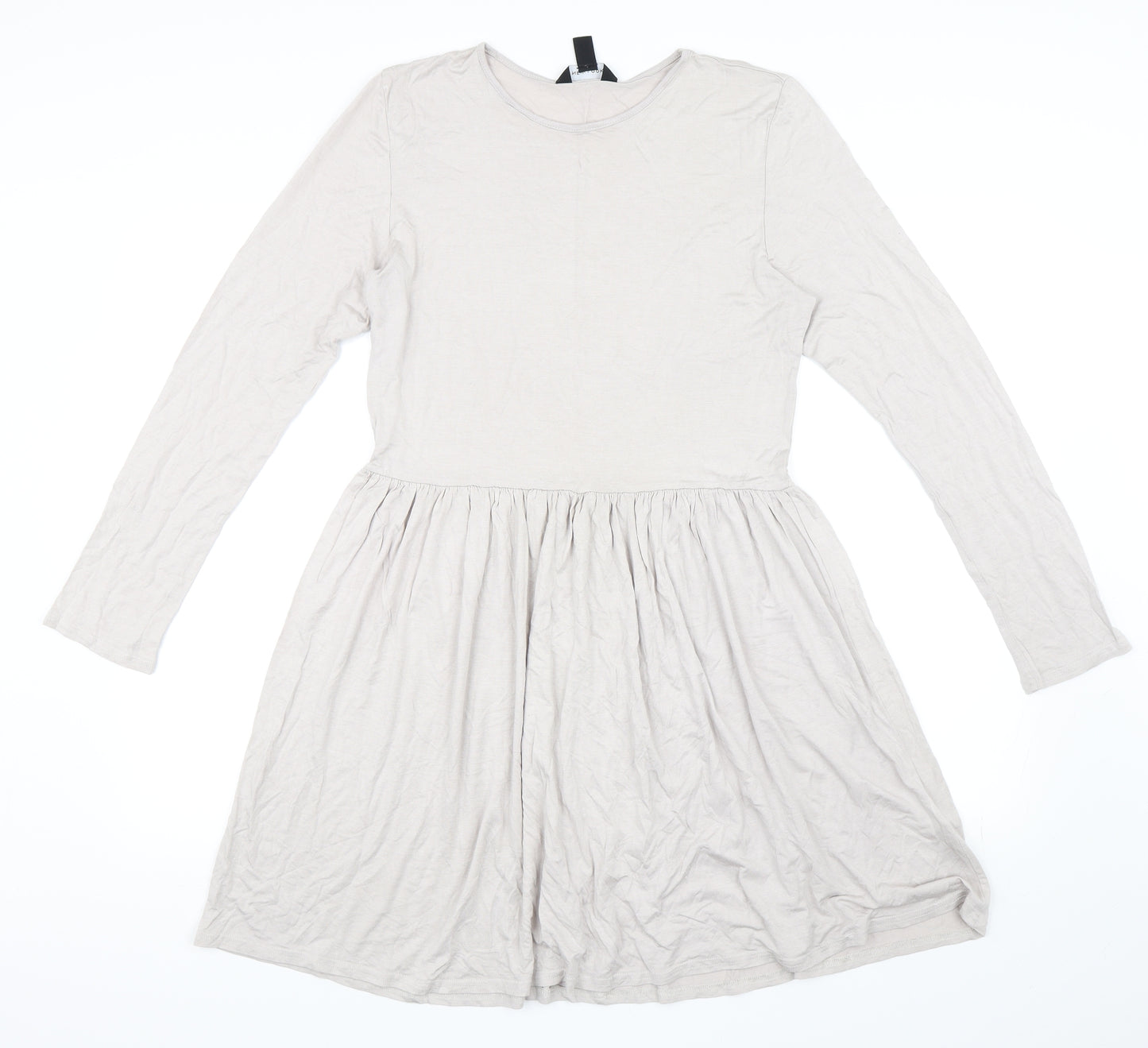 Newlook Womens Grey   Skater Dress  Size 14
