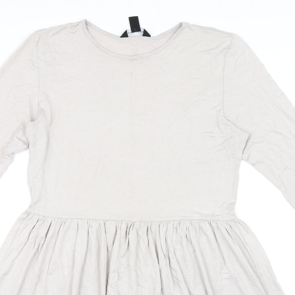 Newlook Womens Grey   Skater Dress  Size 14