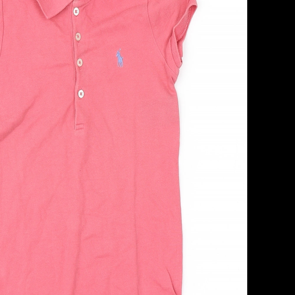 Ralph Lauren Girls Pink   T-Shirt Dress  Size 6 Years