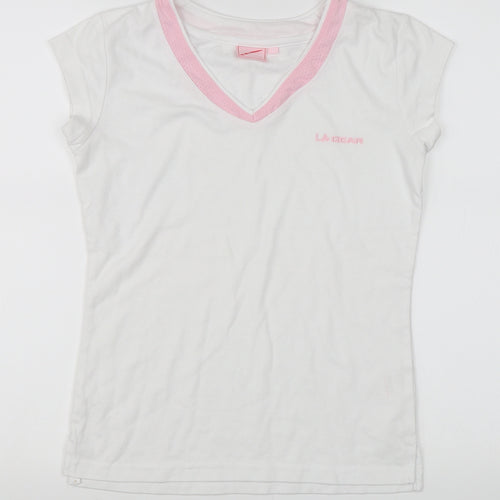 LA Gear Womens White   Basic T-Shirt Size 10