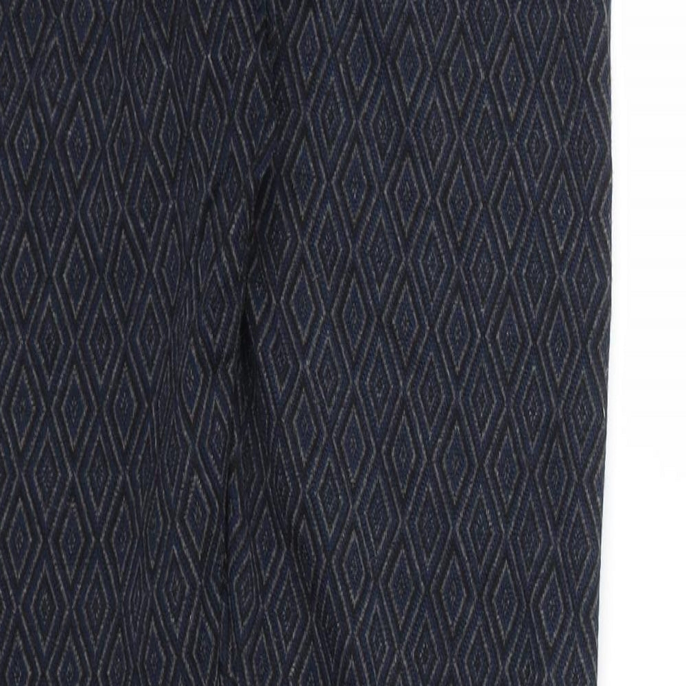 Atmosphere Womens Blue Geometric  Cropped Leggings Size 10 L26 in