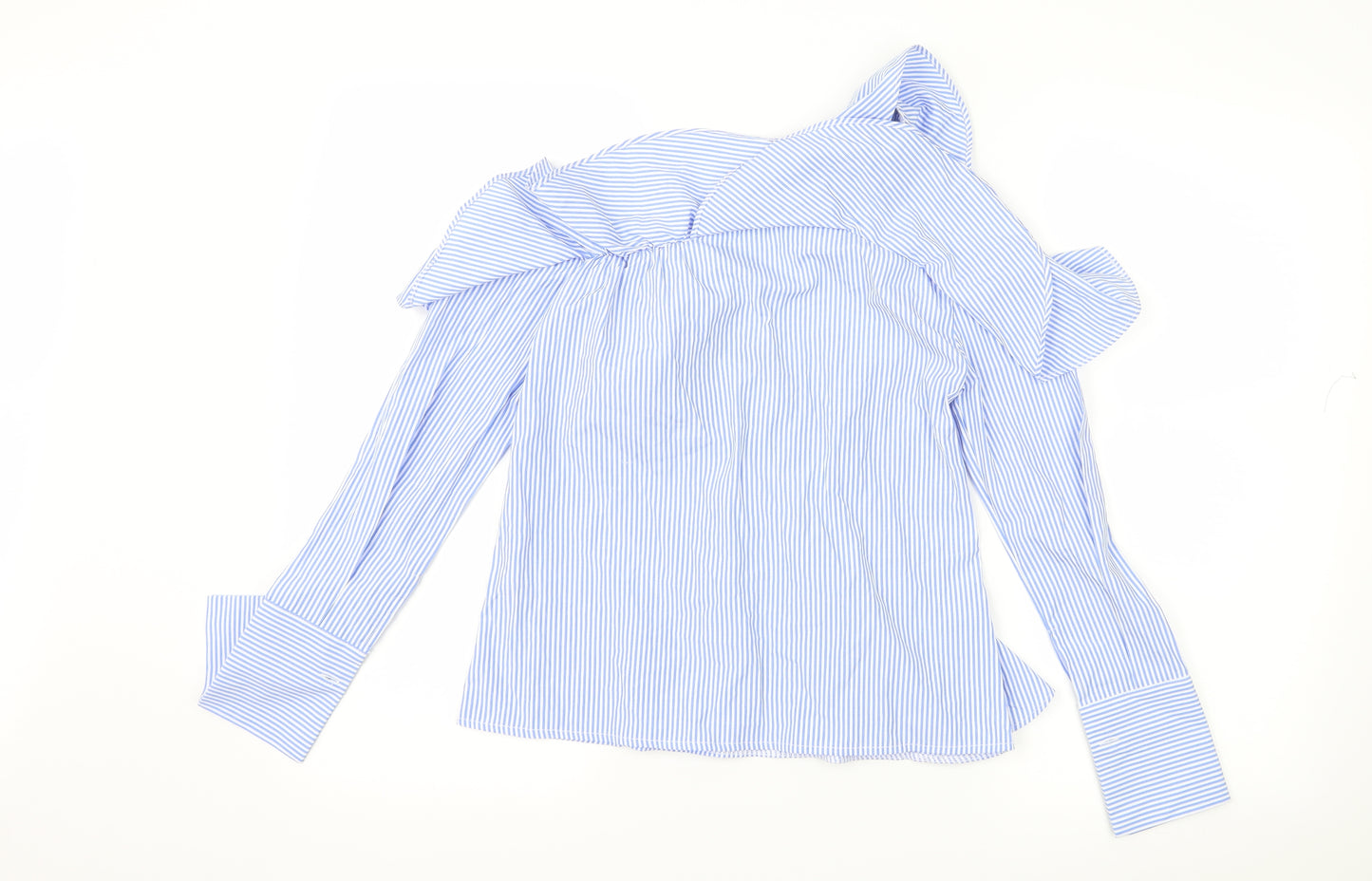 New Look Womens Blue Striped  Basic Blouse Size 4