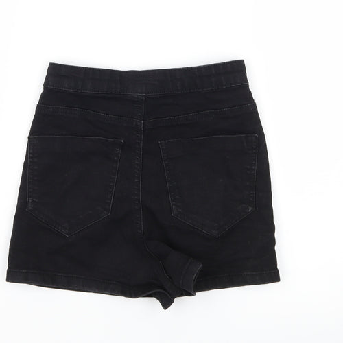 denim co Womens Black  Denim Hot Pants Shorts Size 6