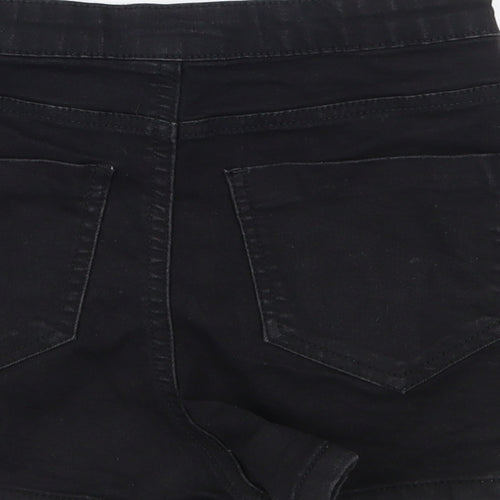 denim co Womens Black  Denim Hot Pants Shorts Size 6