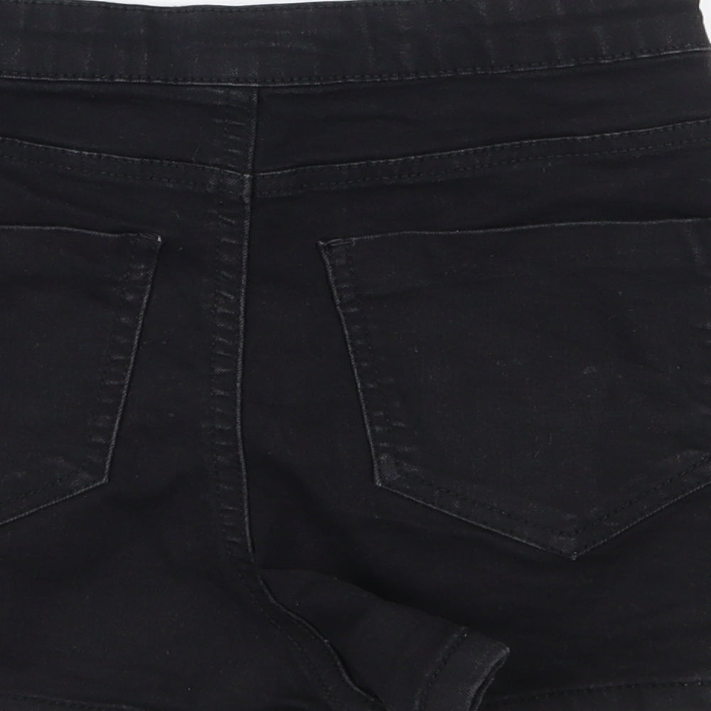 denim co Womens Black  Denim Hot Pants Shorts Size 6