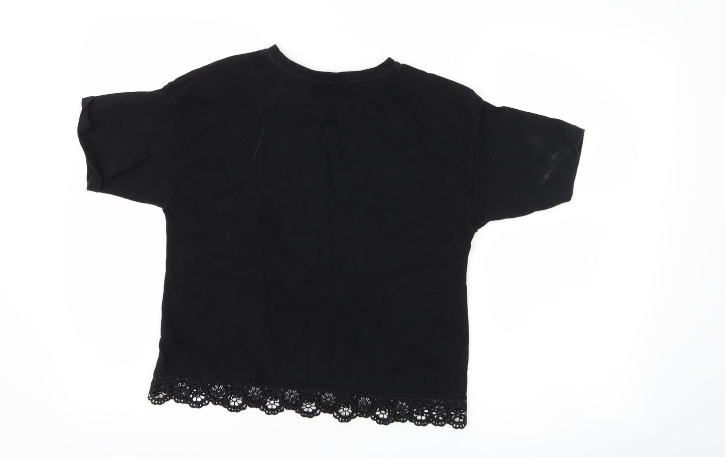 River Island Girls Black   Basic T-Shirt Size 11-12 Years  - paris
