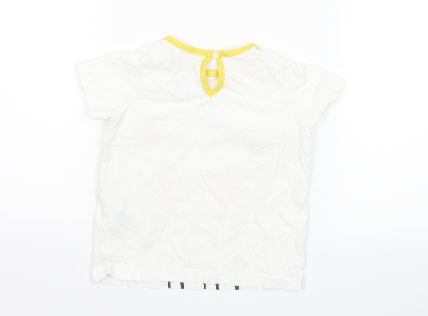 Marks and Spencer Girls White   Basic T-Shirt Size 18-24 Months  - cat