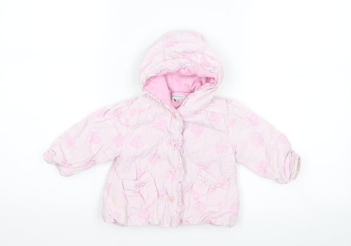 Pitter Patter Girls Pink   Jacket  Size 6-9 Months  - Love heart print