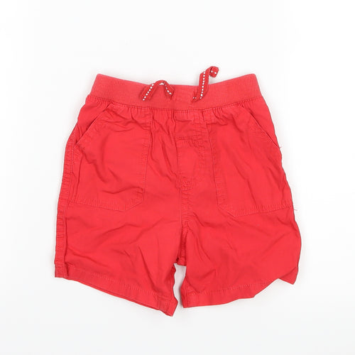 F&F Girls Red   Cargo Trousers Size 9-12 Months