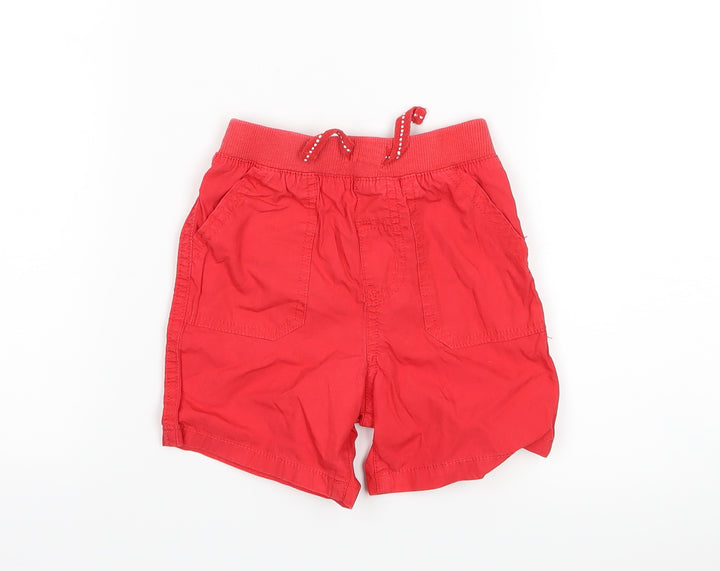 F&F Girls Red Cargo Trousers Size 9-12 Months