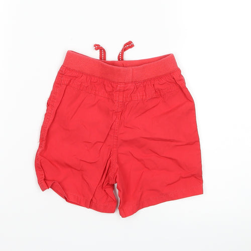 F&F Girls Red   Cargo Trousers Size 9-12 Months