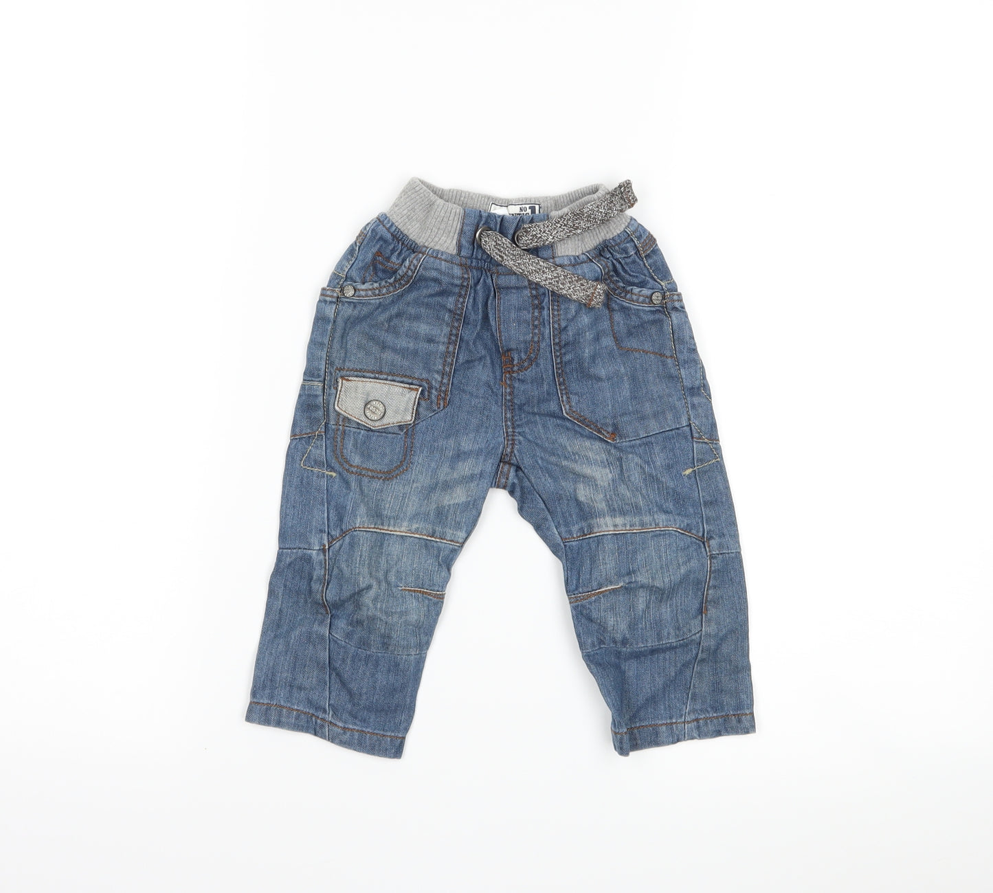 TU Boys Blue  Denim Capri Jeans Size 9-12 Months