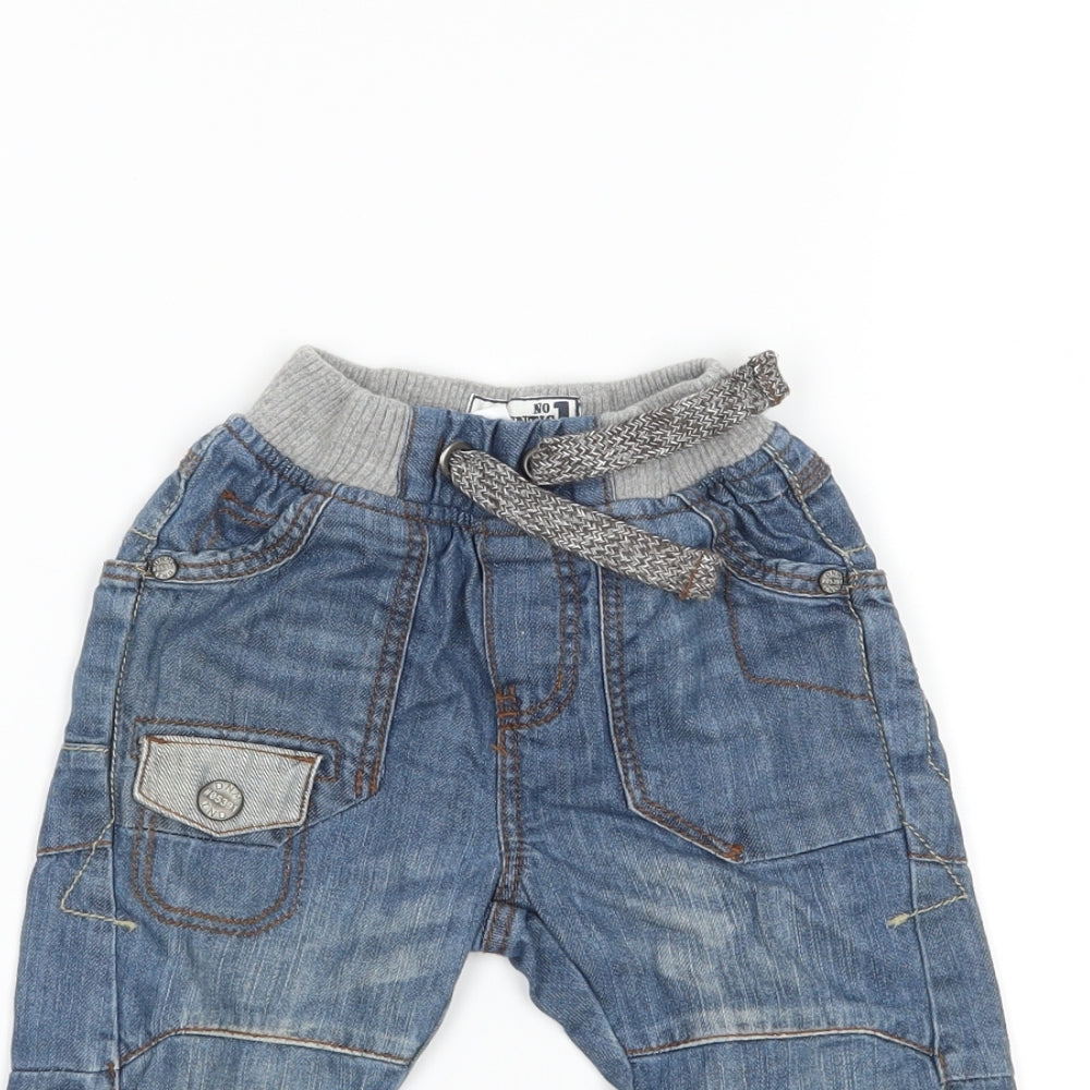 TU Boys Blue  Denim Capri Jeans Size 9-12 Months
