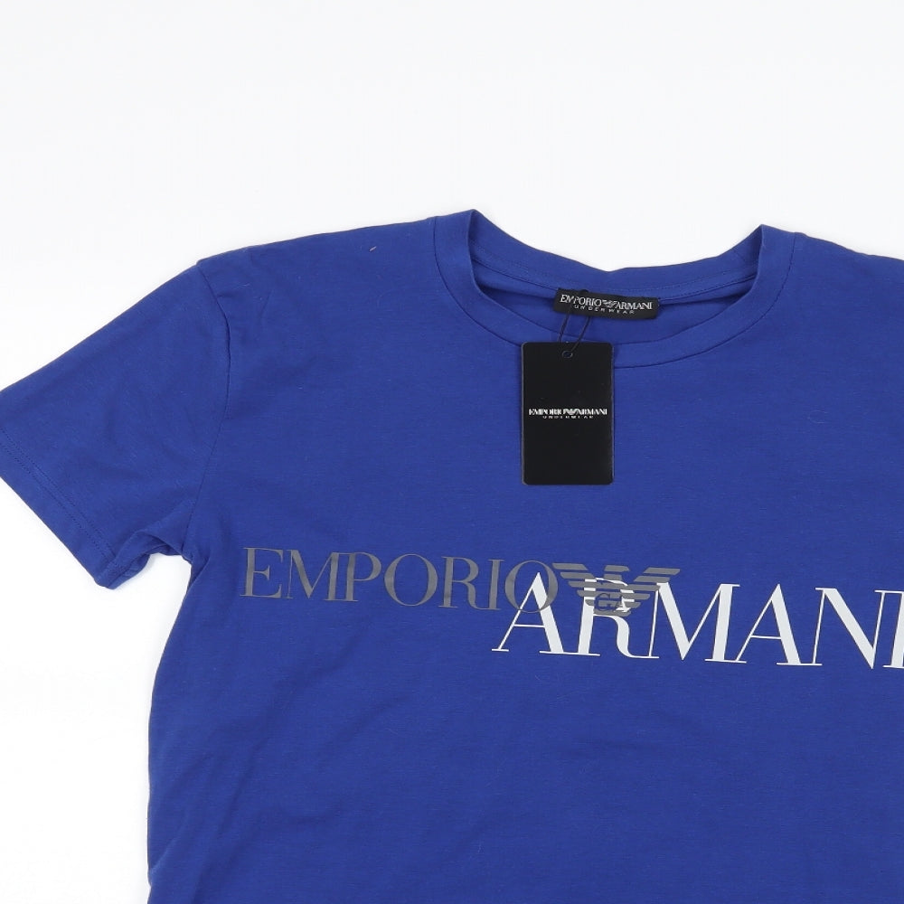 Armani Exchange Mens Blue    T-Shirt Size M