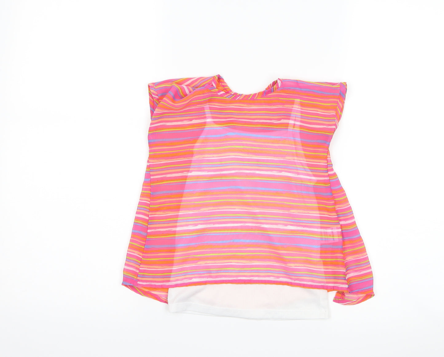 Healthtex Girls Pink Striped  Basic T-Shirt Size 4 Years
