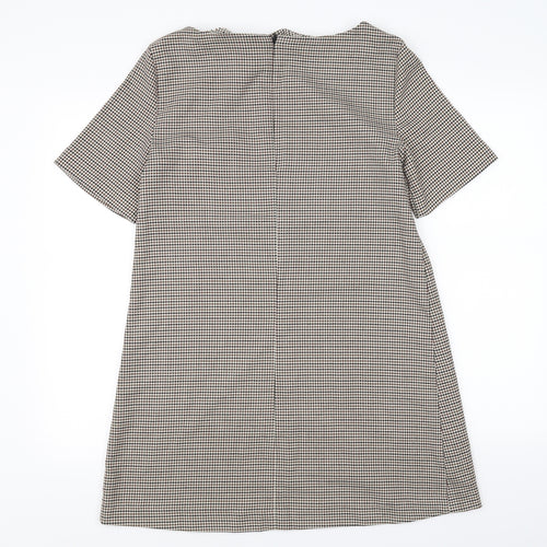 Avenue Womens Brown Gingham  A-Line  Size 12