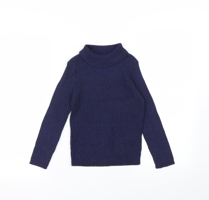 TU Girls Blue Pullover Sweatshirt Size 7 Years