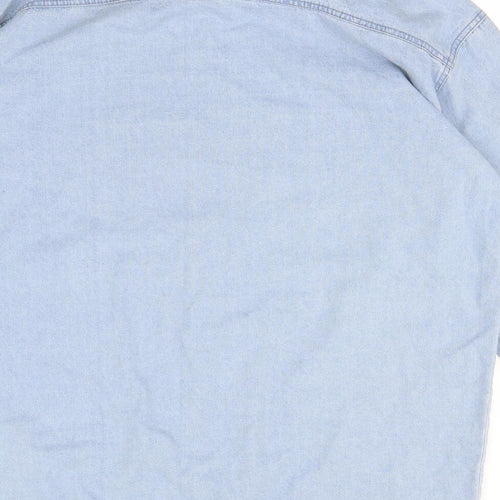Missguided Womens Blue   Basic Button-Up Size 12