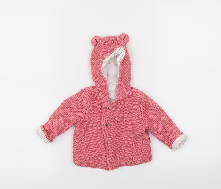 M&S   Orange   Jacket  Size 0-3 Months