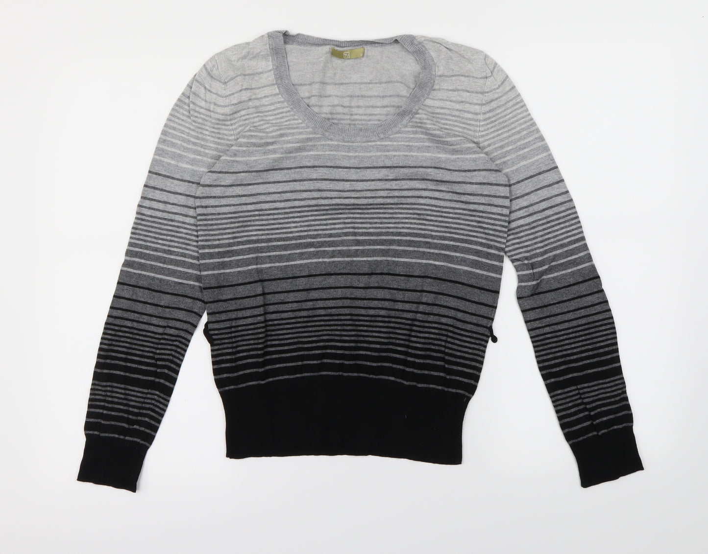 TU Womens Multicoloured Striped  Pullover Sweatshirt Size 12