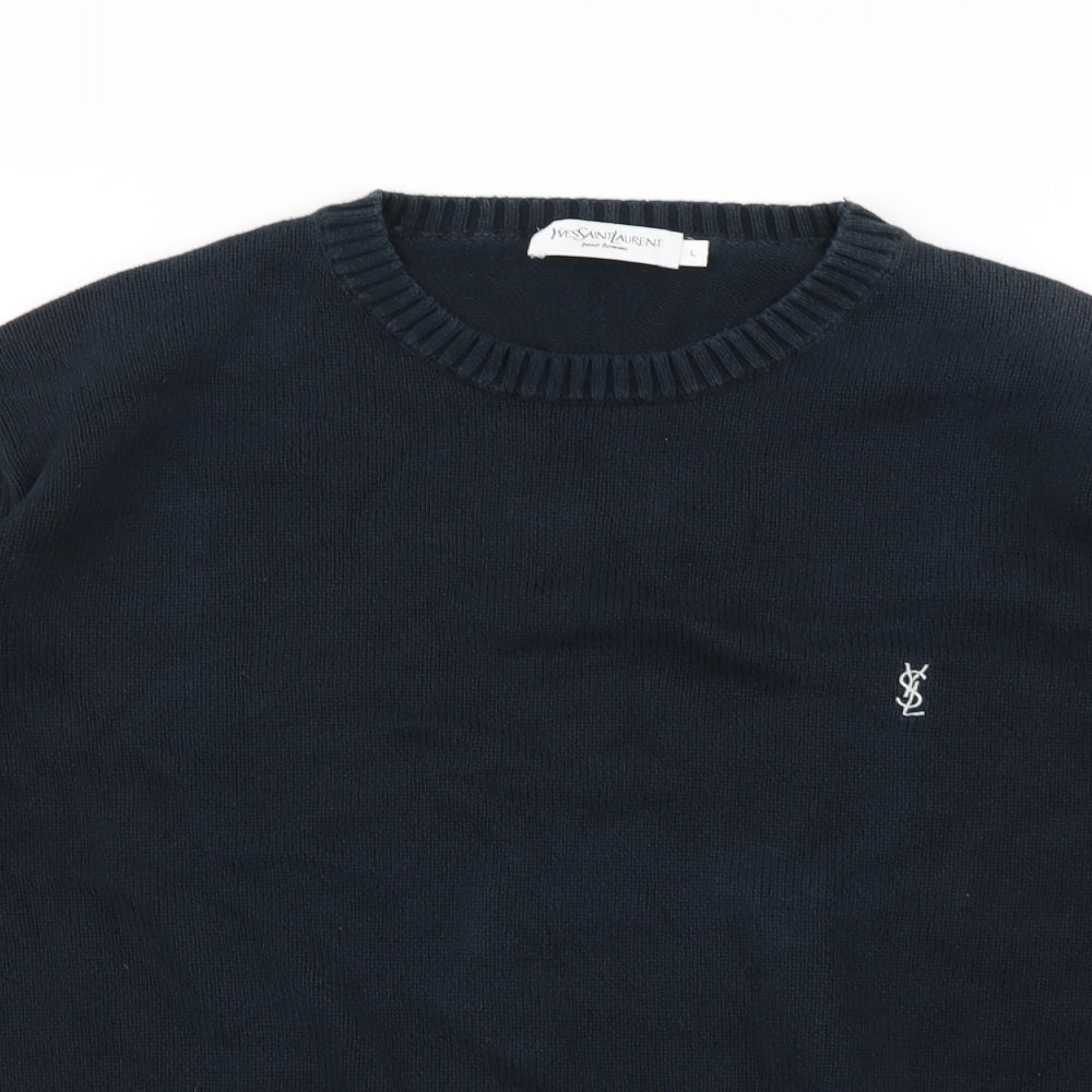 Yves Saint Laurent Mens Black   Pullover Jumper Size L