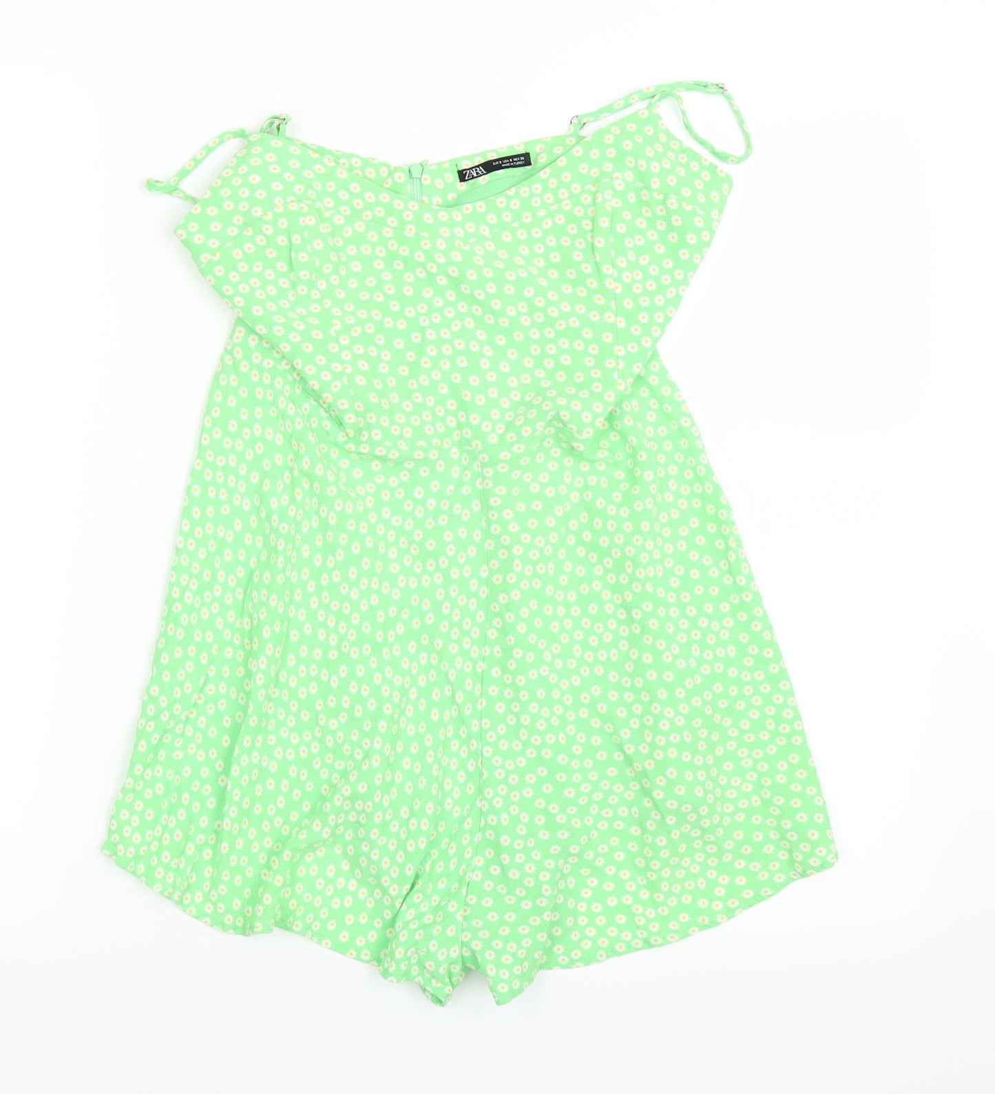 Zara Womens Green Floral  Bodycon  Size S