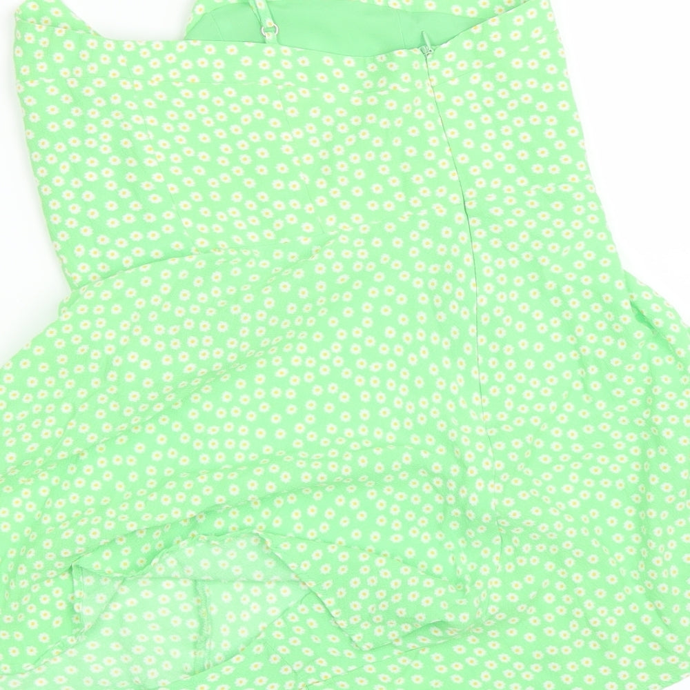 Zara Womens Green Floral  Bodycon  Size S