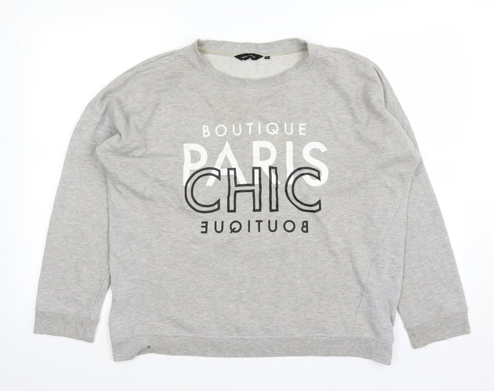 New Look Womens Grey Pullover Jumper Size 16