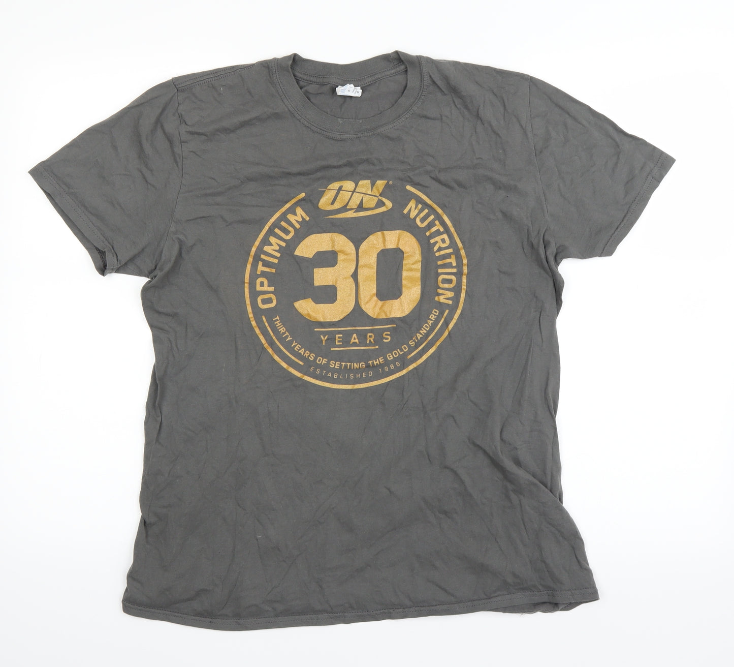Gilden Mens Grey    T-Shirt Size L