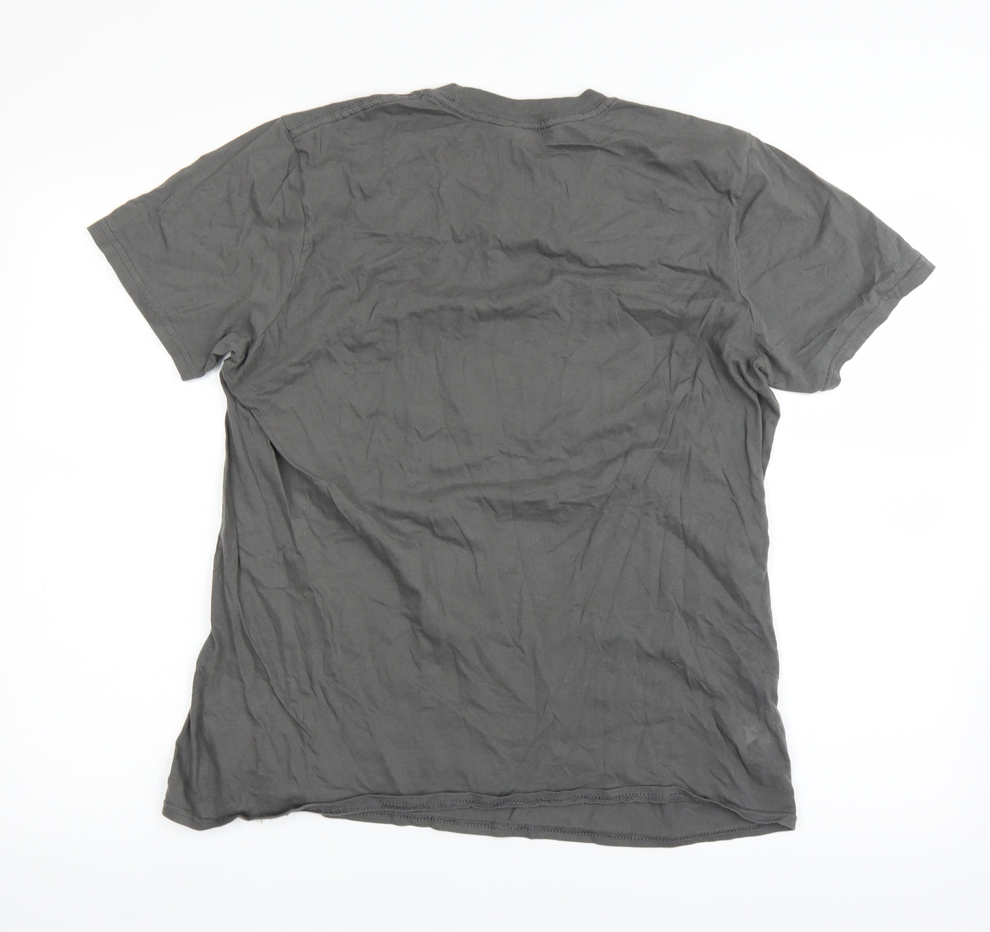 Gilden Mens Grey    T-Shirt Size L