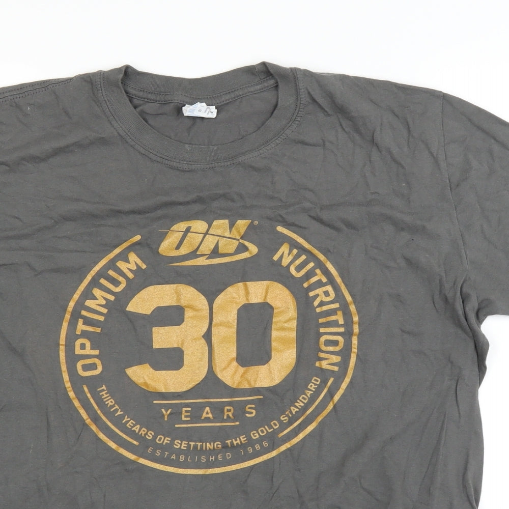 Gilden Mens Grey    T-Shirt Size L