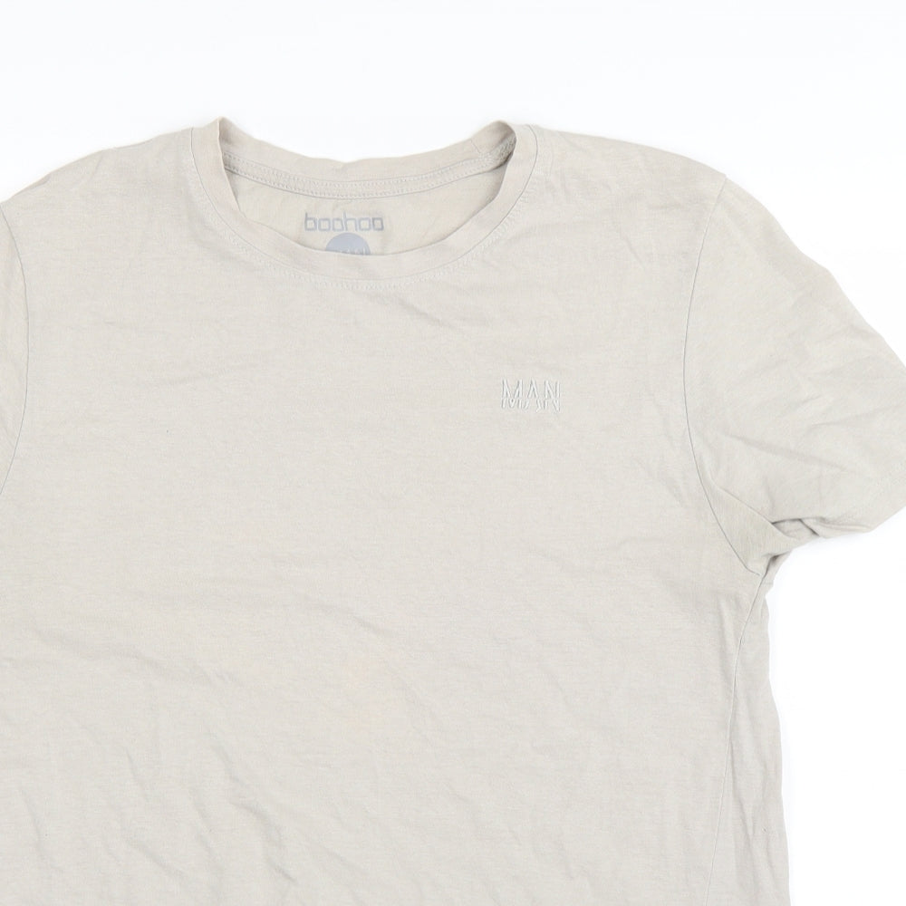 Boohoo Mens Grey    T-Shirt Size L