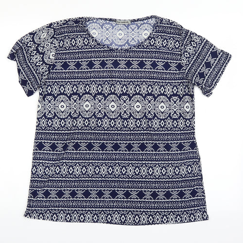 Yue sheng Womens Blue   Basic T-Shirt Size M