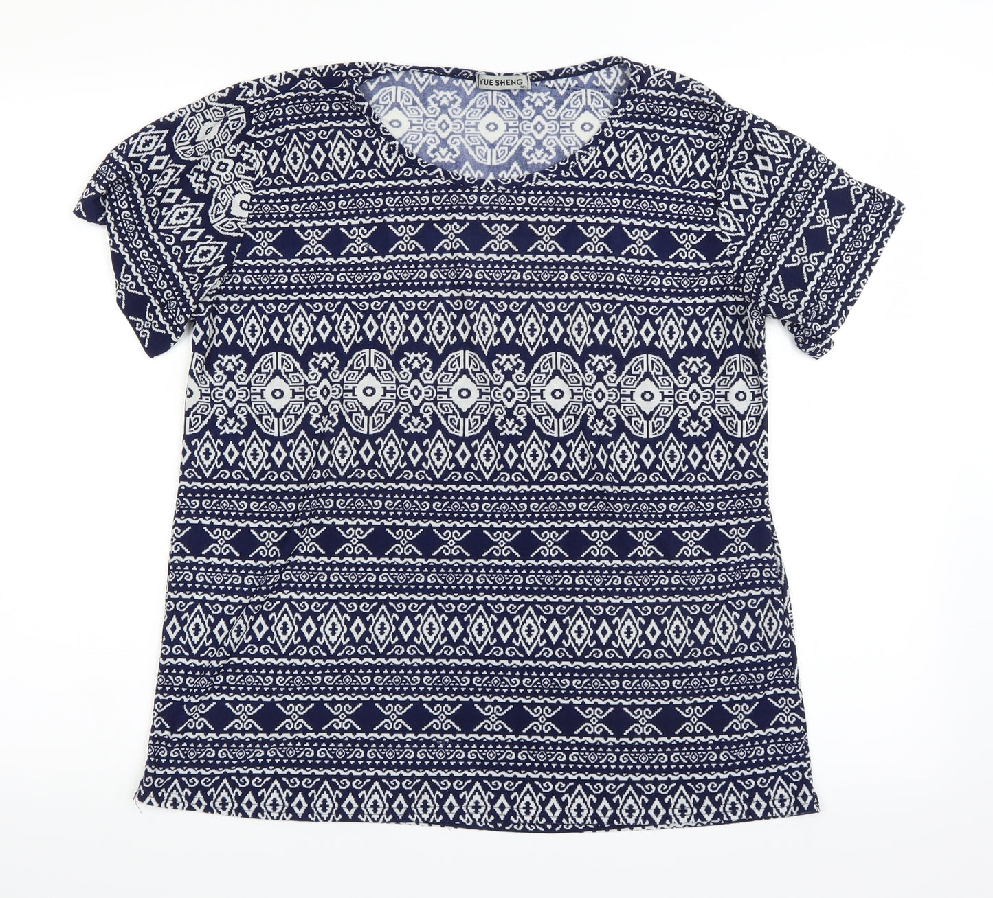 Yue sheng Womens Blue   Basic T-Shirt Size M